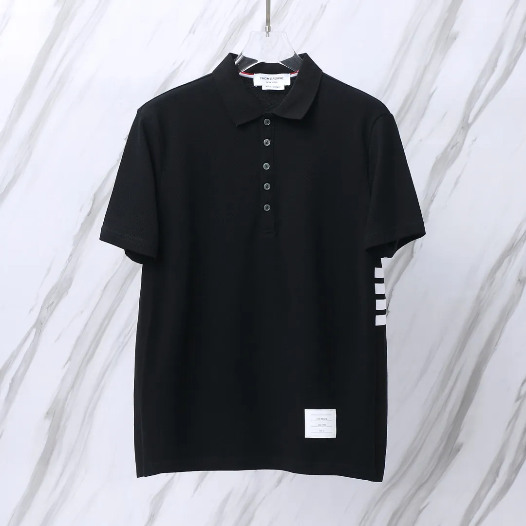 ：T 013（TB POLO ） THOM BROWNE TB 260 POLO 260 Authentic Factory Quality Same Style + Authentic Size：0/1/2/3/4 ：White/Black/Navy Blue/Gray